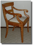 Chair, quilted maple